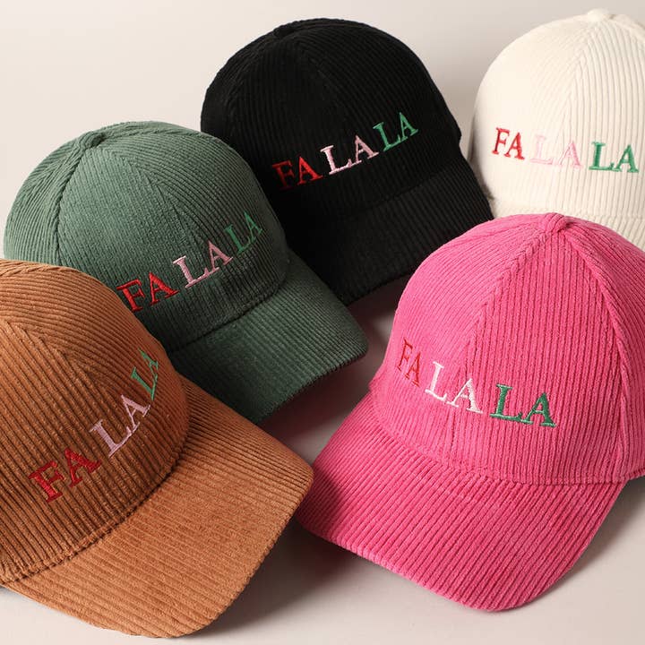 Fashion City - Wholesale Baseball Cap - Unisex - FALALA Colorful Embroidery Corduroy Cap
