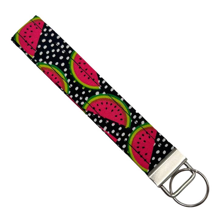 Watermelon Fabric Keychain Wristlet, Key Fob for wholesale by The Sticker Lab