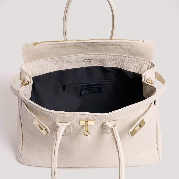 Prestige Milano - Venta al por mayor Bolsa de asa- Mujer - Bolso Elizabeth en cuero Togo crema5