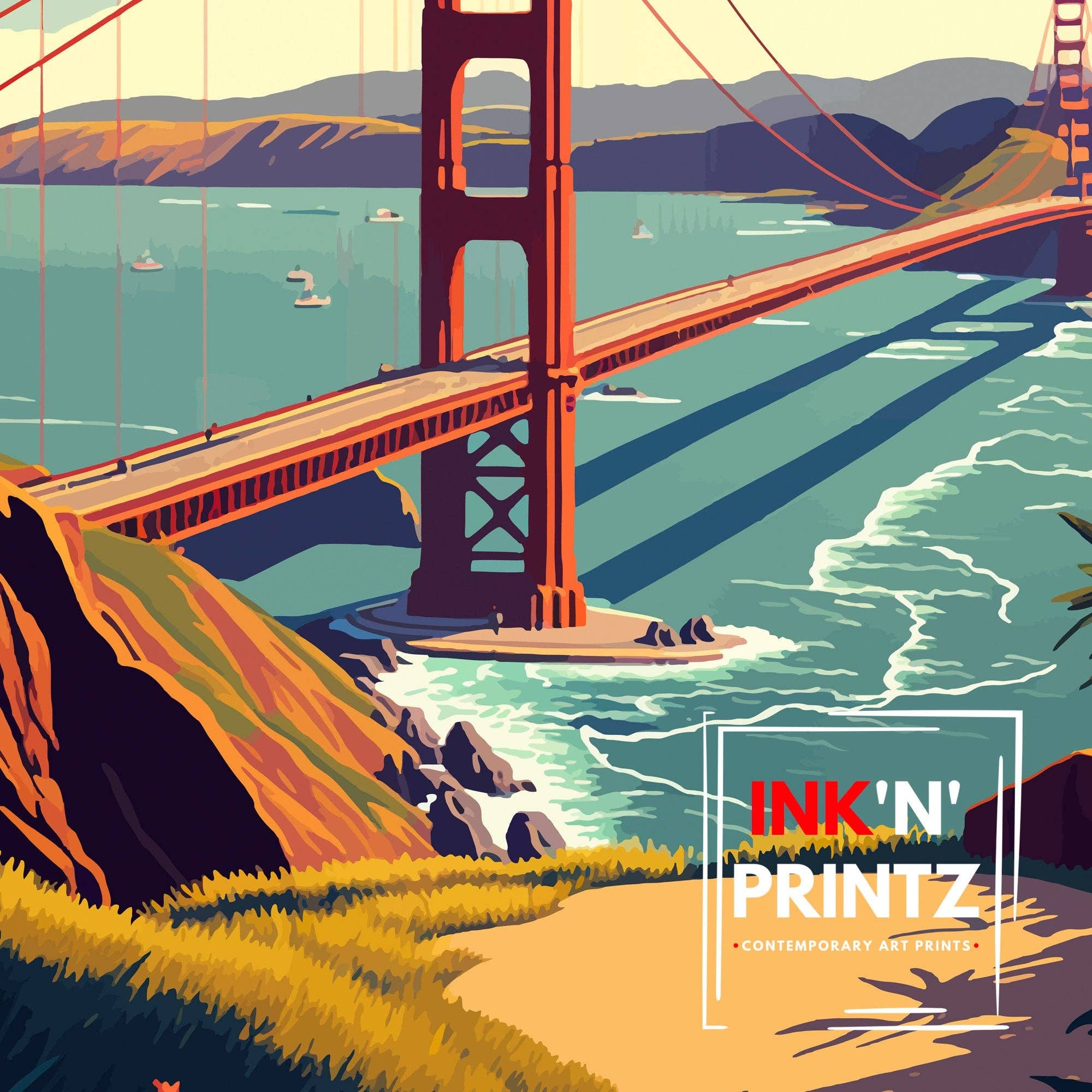 InkNPrintz – wholesale Poster – San Francisco Travel Poster8
