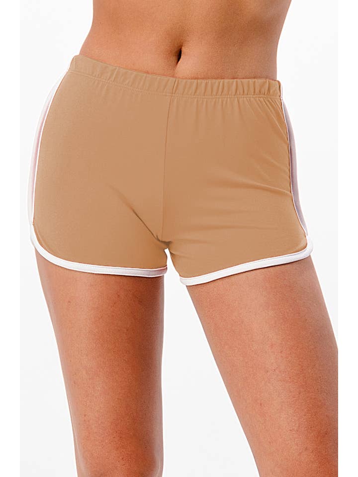 Lime All the Time - Wholesale Shorts - Women's - Solid Colored Shorts with White In-Seam Piping4