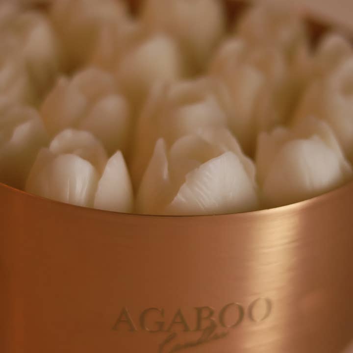 Agaboo Candle - Wholesale Novelty Candle - Huge 40oz Floral Vase Candle with tulips 40 oz - Container2