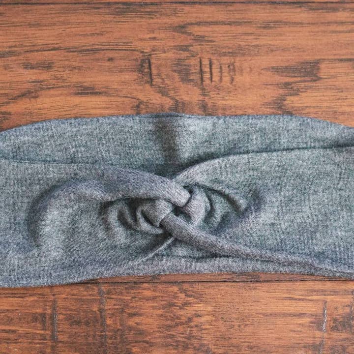 Gray Adult knot headband for wholesale by Square Lane Boutique