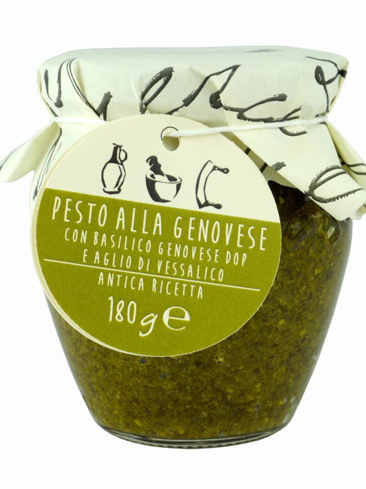 Pesto de basilic avec basilic génois DOP « Ancienne recette » 180gr pour la vente par La Cascina di Marta
