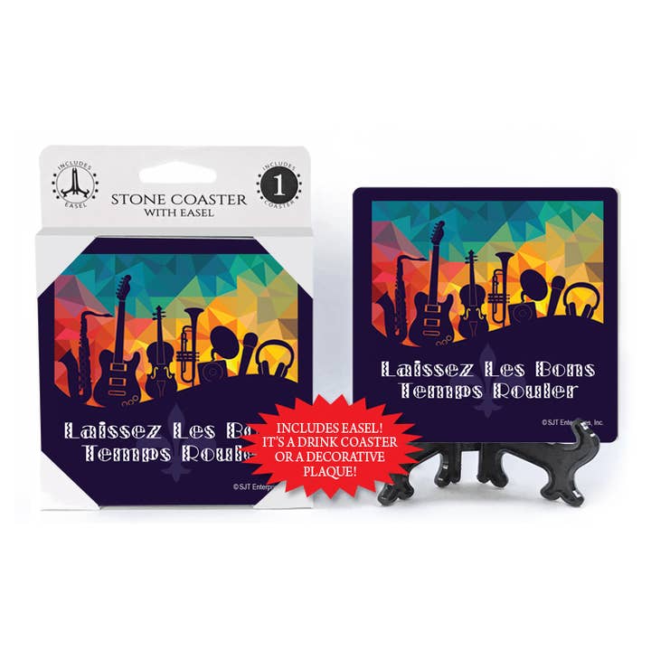 SJT Enterprises, Inc. - Vendita all'ingrosso Sottobicchiere - New Orleans - Strumenti musicali - Jazz - (Purple bkgd)