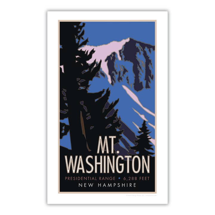 Mount Washington, New Hampshire - Poster für den Großhandel von Travel Posters by M&W Design Co.