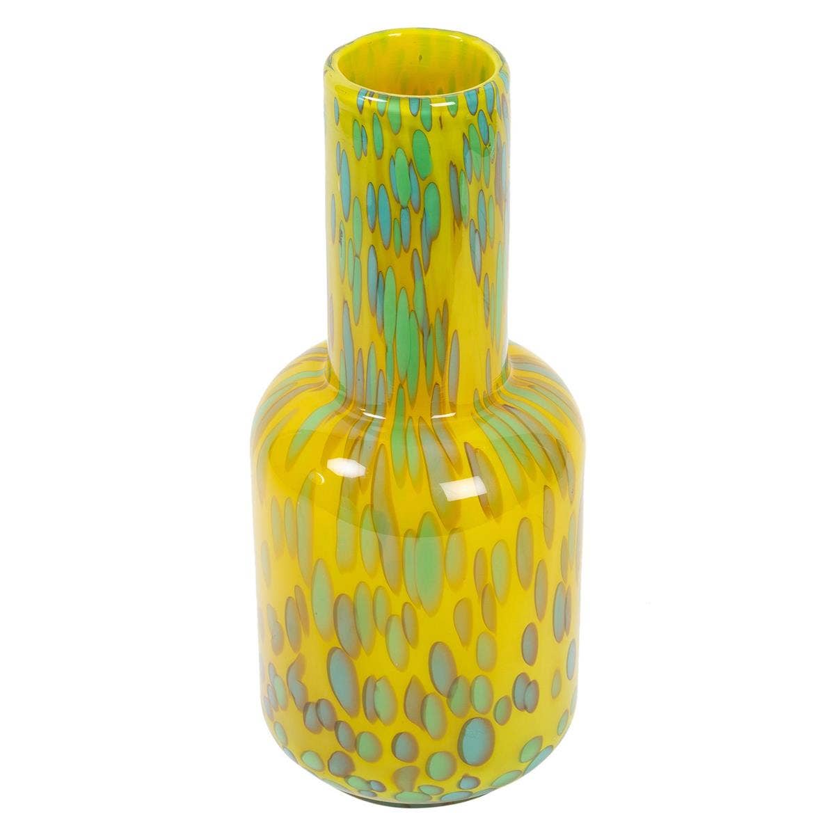 Truu Design - Wholesale Vase - Truu Design Bubble Glass Vase, Green/Yellow, 2 sizes1