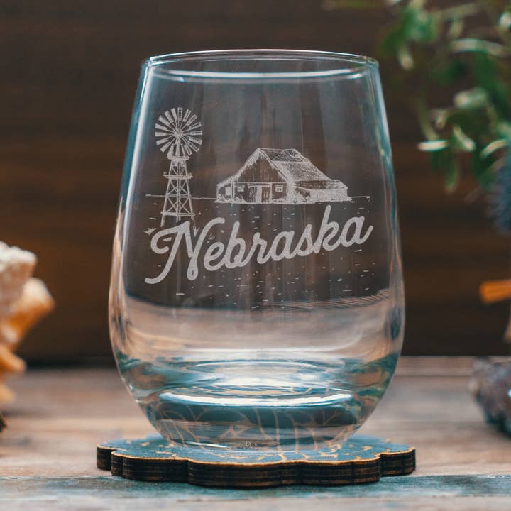 Benoit's Design Co. – Großhandel Cocktail-/Schnapsglas – Trinkgläser des Bundesstaates Nebraska8