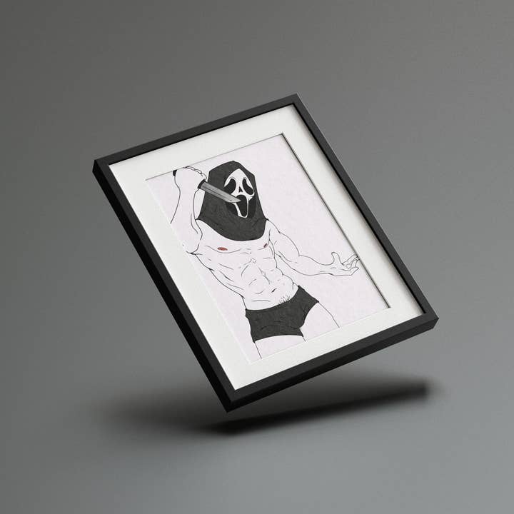 Qweer Co - Wholesale Art Print - Sexy Horror Poster Art Print - Ghostface - A3 Size