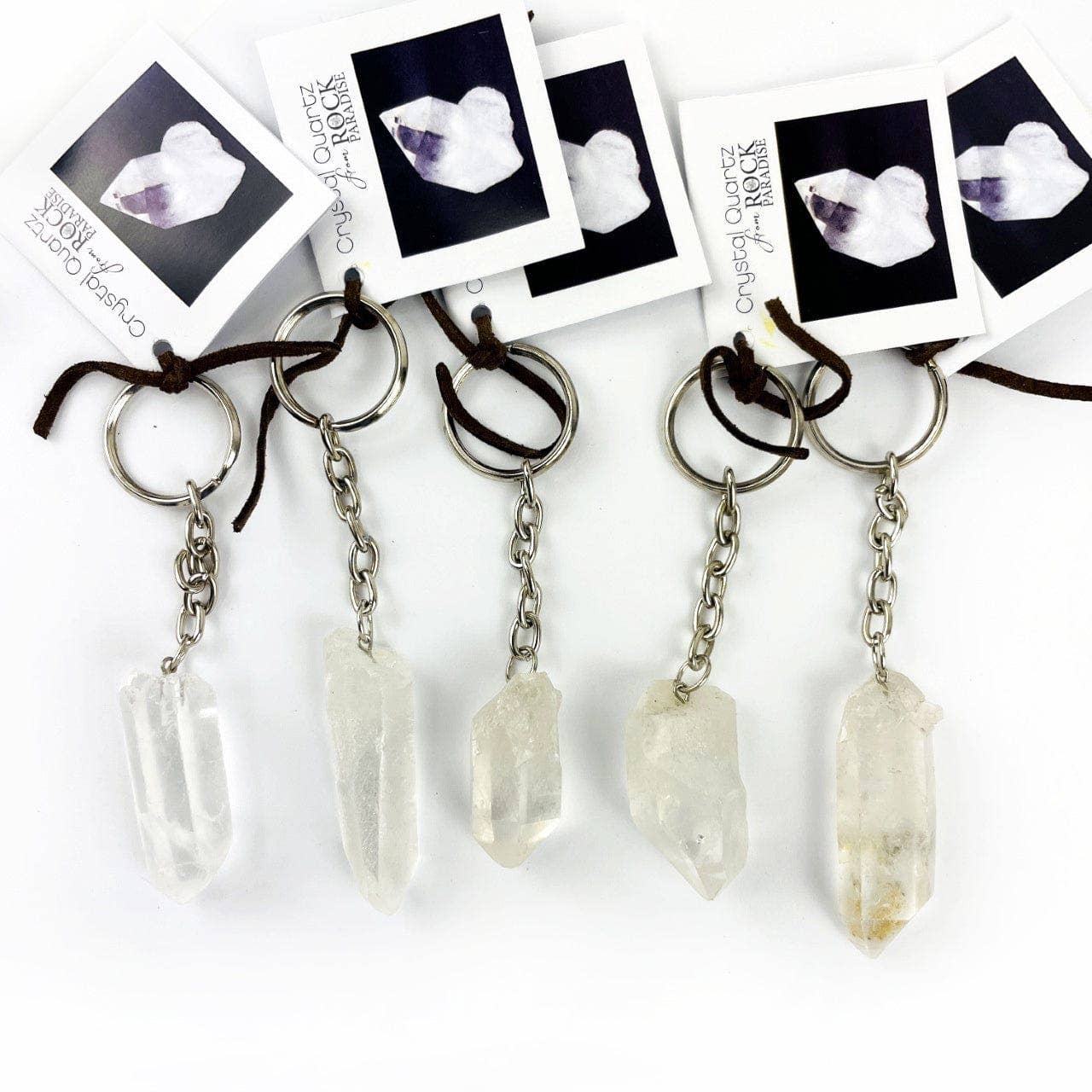 Rock Paradise - Wholesale Keychain - Women's - Crystal Point Keychains  - 10 Pack - YOU CHOOSE STONE7