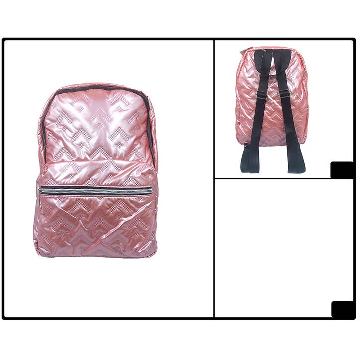 Sensibling Corp. - Wholesale Backpack - Women's - Shiny Quilted Everyday Backpack Bag8