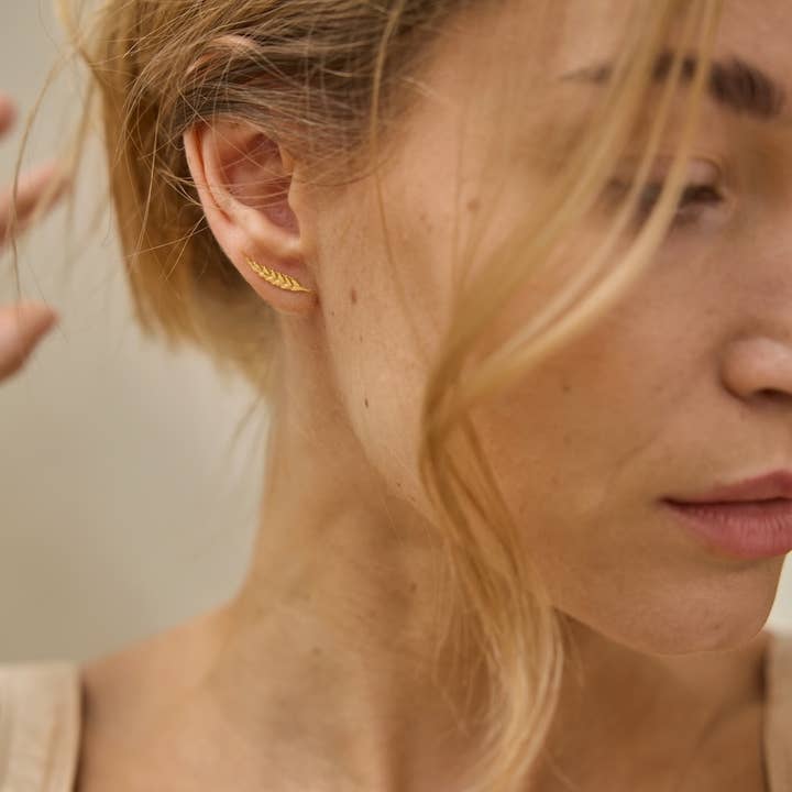 Nadja Carlotti - Wholesale Stud/Post Earrings - TRIO OF LEAF STUD EARRINGS5