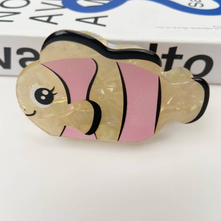 TheDivaSoap – Großhandel Haarclip – Damen – Rosafarbener Fisch-Haarclip1