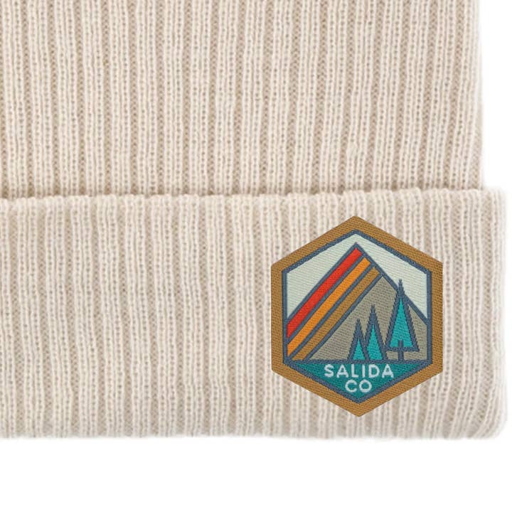 Spruce Seed - Wholesale Beanie - Women's - Rib Knit Beanie Hat- Salida Colorado Woven Patch Hat 4