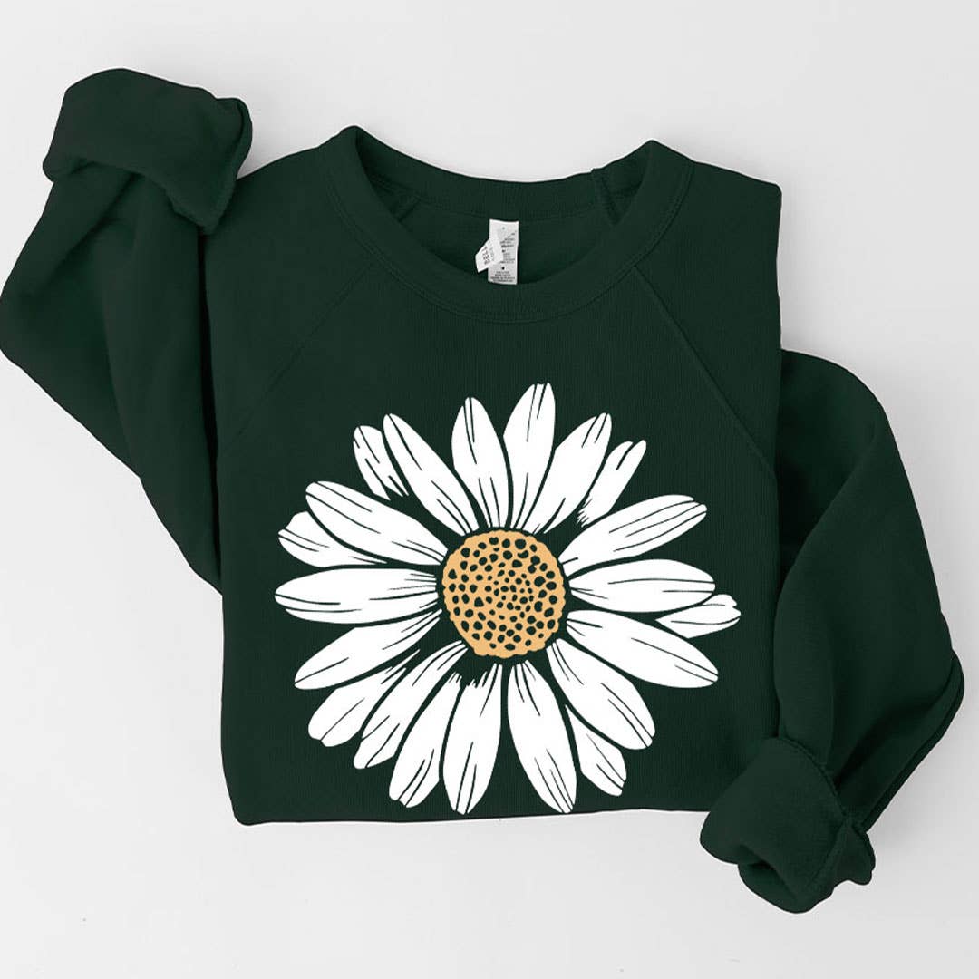Kissed Apparel - Wholesale Graphic Sweatshirt - Women's - Daisy Flower Spring Floral Summer Blossom Bloom Sweatshirt4