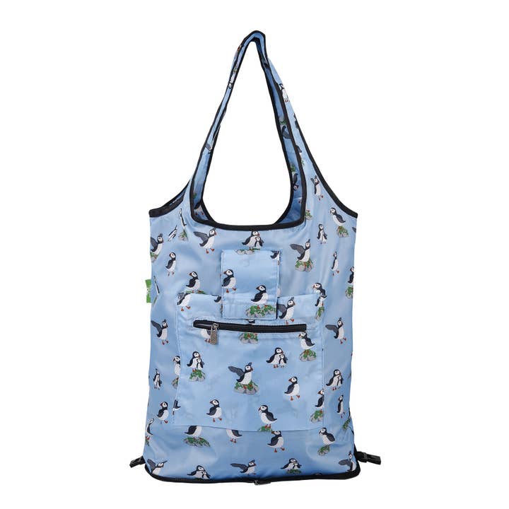 AW78BU - Eco Chic Collapsible Shopping Trolley Replacement Bag Multi Puffin Blue (Pack of 2) for wholesale by Eco Chic