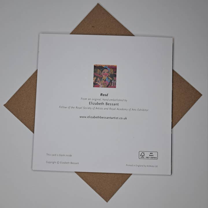 Elizabeth Bessant - Wholesale Everyday Greeting Card - Rose greetings card1