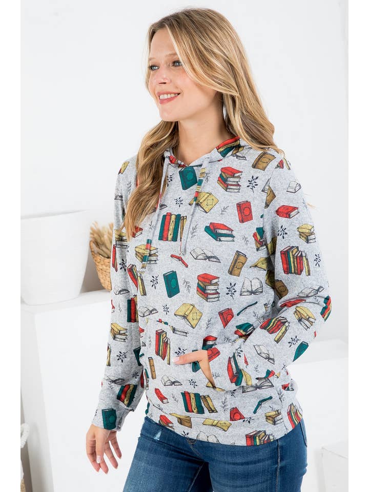 LA Soul - Vente Sweat à capuche – femme - Sweat à capuche imprimé Books avec poche1