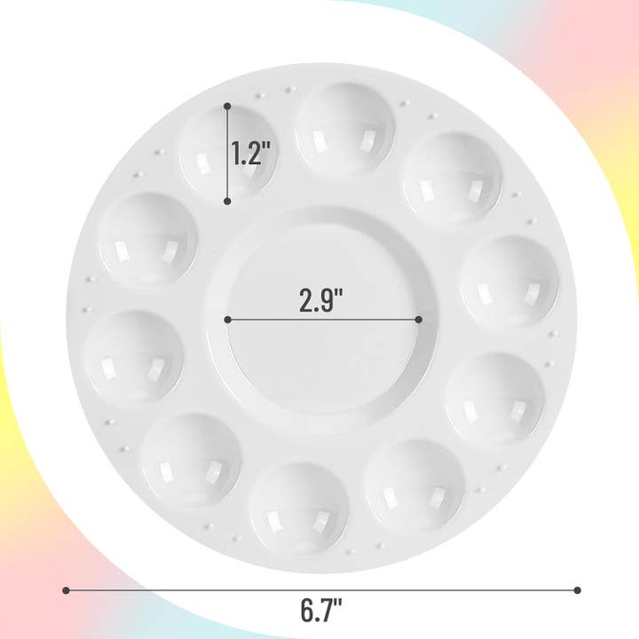 Mr. Pen - Wholesale Palette/Mixing Tray - Paint Tray Palettes, 8Pack, Paint Pallet, Paint Tray, Paint Palette Tray, Paint Supplies, Palette, Paint Holder, Painting Palette, Paint Trays for Kids, Plastic Palette, Paint Pallets for Kid3