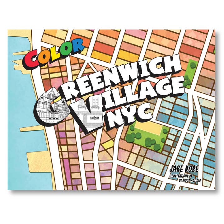 Color Greenwich Village NYC coloring book for wholesale by Color Our Town