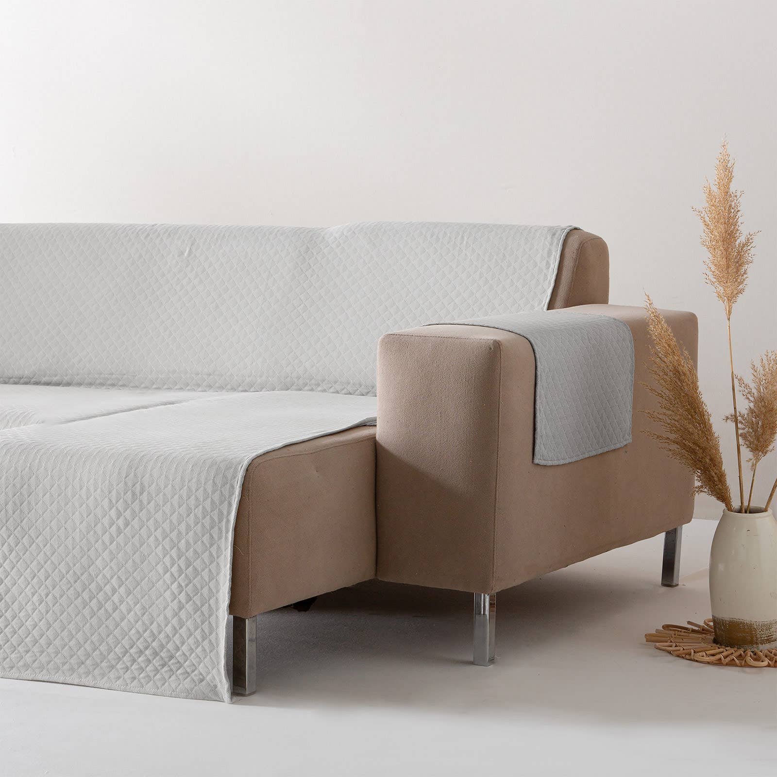 GAMUSI – Capa para cadeira/sofá por atacado – Capa de sofá lisa acolchoada algodão TRIVIAL25