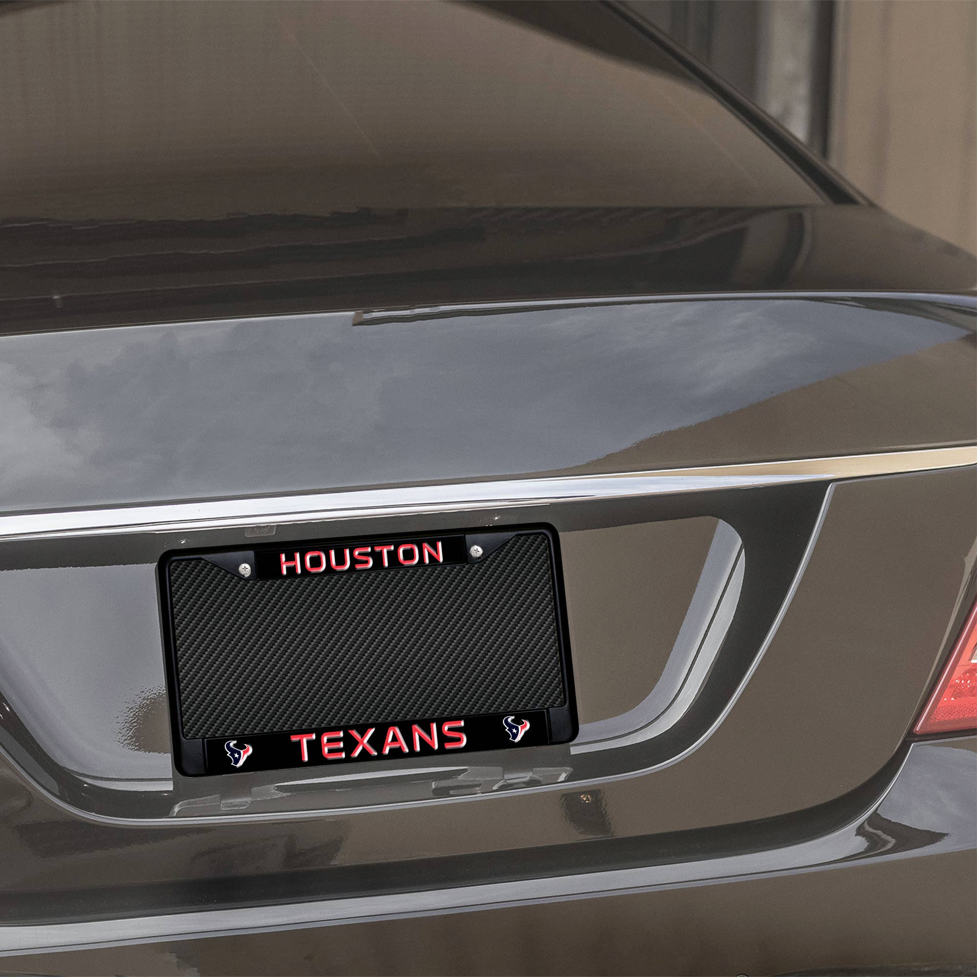 Rico Industries - Wholesale Car Decorative Charm - Unisex - NFL Football Houston Texans  Black License Plate Frame1