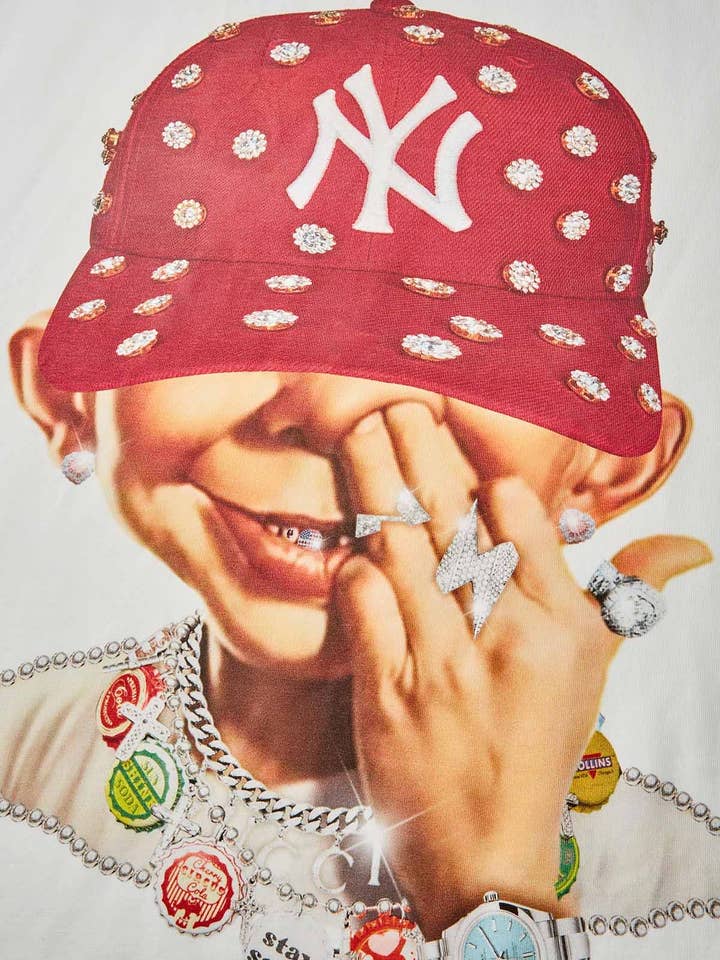 NOISSEY - Wholesale T-Shirt (Graphic) - Unisex - Bad Boy Red Diamond Snapback Print T-Shirt5