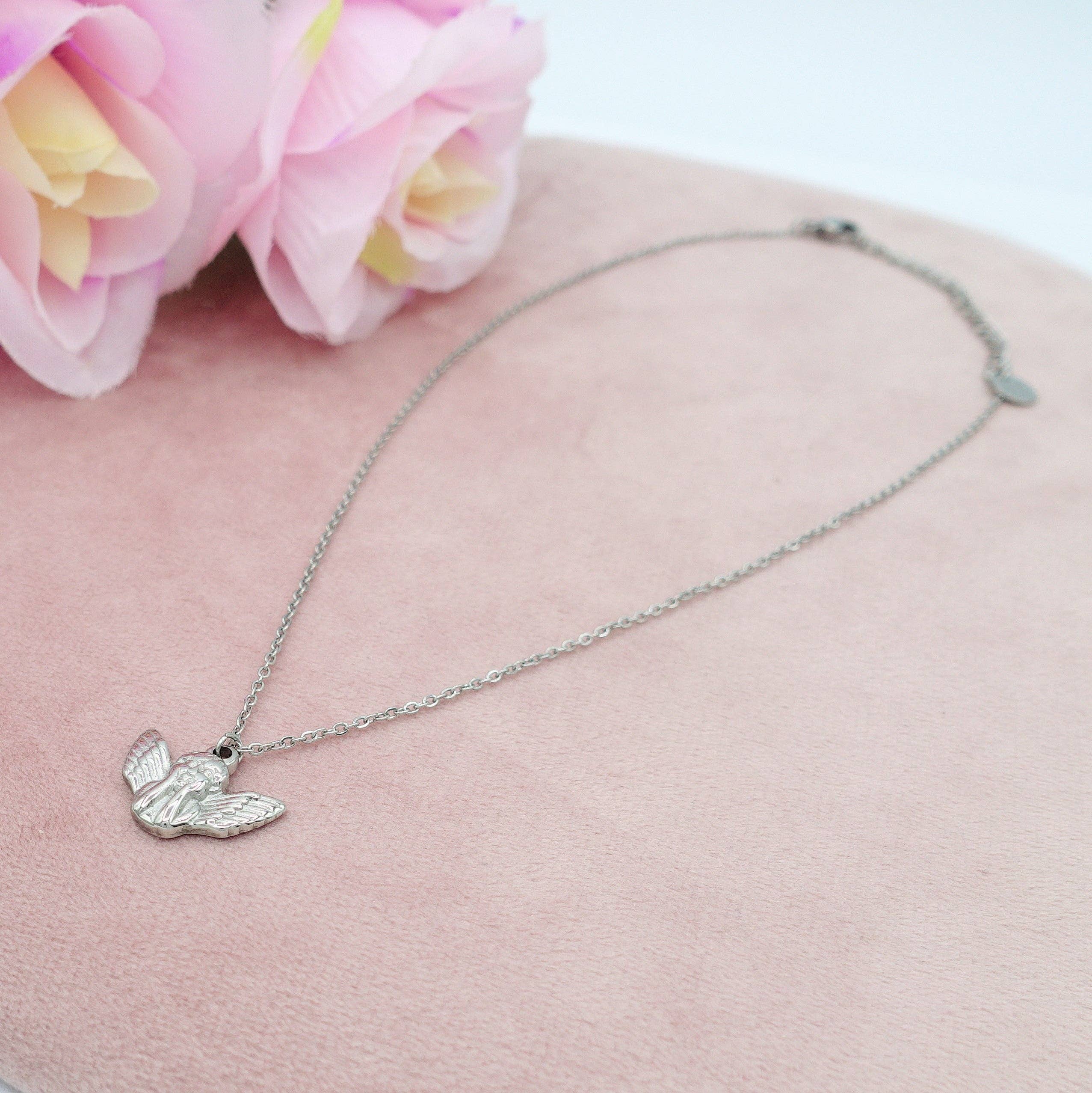 Daemon srls - Wholesale Pendant/Charm Necklace - CHERUB - Collana pendente cherubino in Acciaio inossidabile4