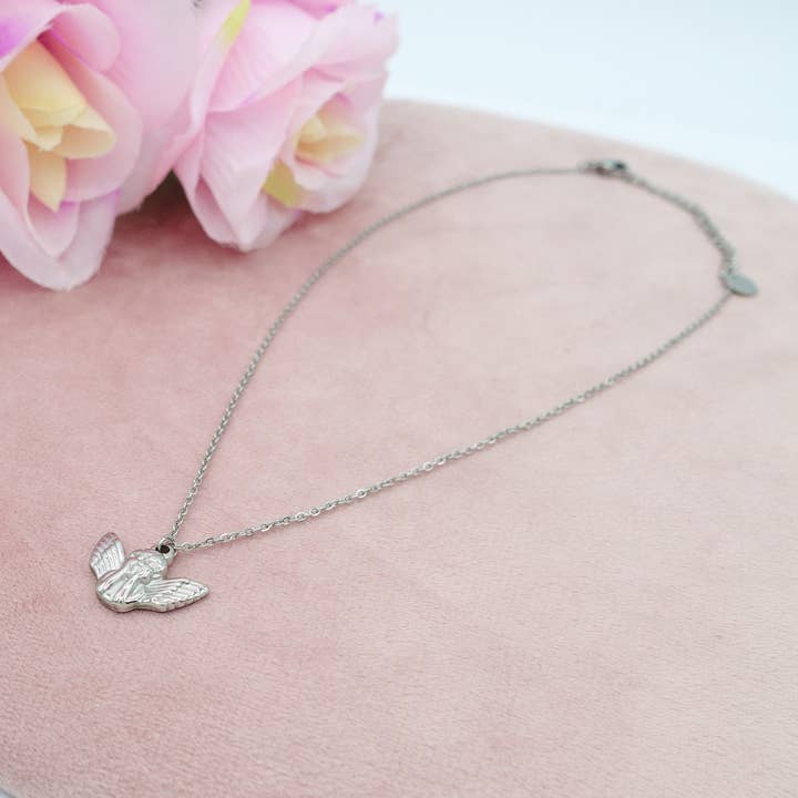 Daemon srls - Wholesale Pendant/Charm Necklace - CHERUB - Collana pendente cherubino in Acciaio inossidabile4