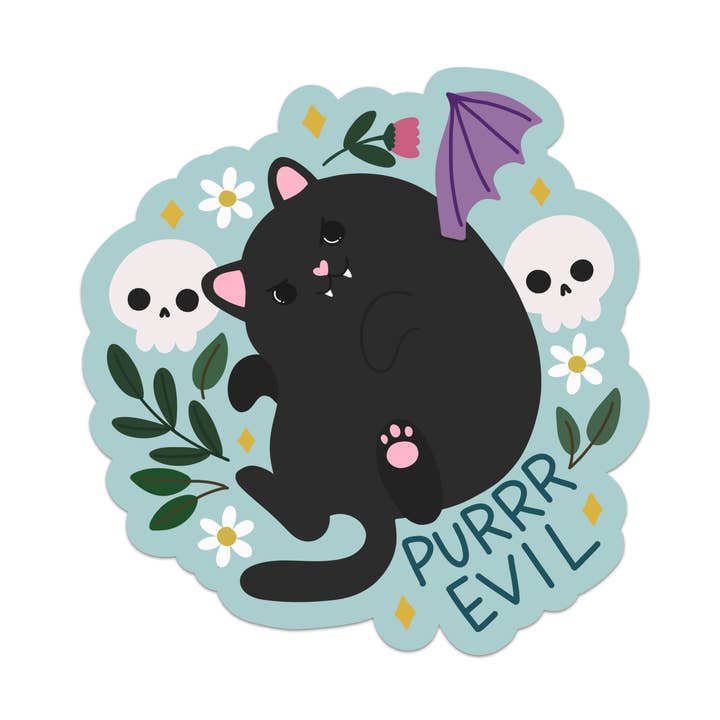 Purrr Ond Kat Vinyl Klistermærke for engroshandel hos Mouthy Broad