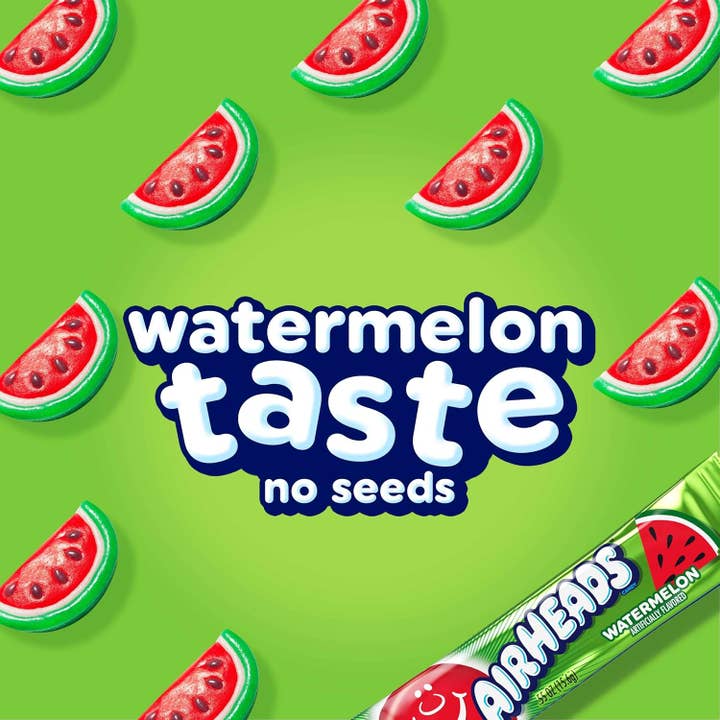 Snacky Candy - Wholesale Boiled sweets - Airheads Single Watermelon 0.55 oz 36 count2