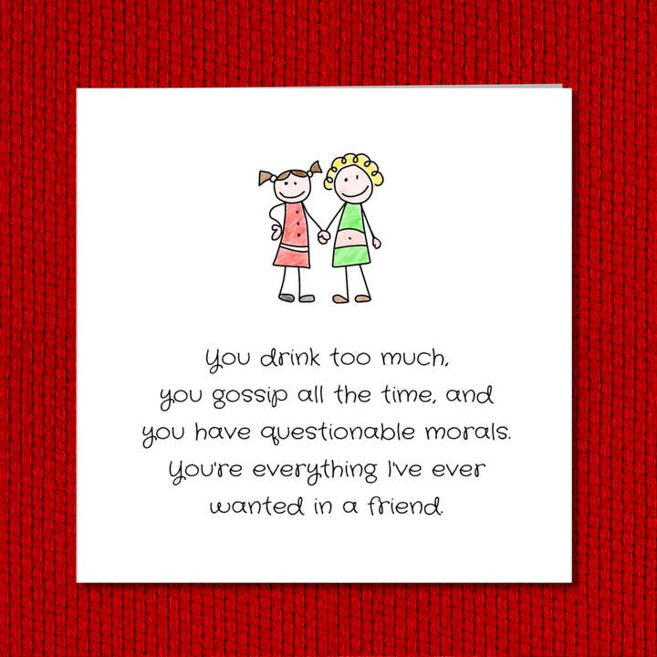 Swizzoo Cards – wholesale Birthday card – Best Friends Friendship Birthday Card for Girl, Female, Bestie, BFF - Funny, humorous, amusing and fun - Gin, Gossip3