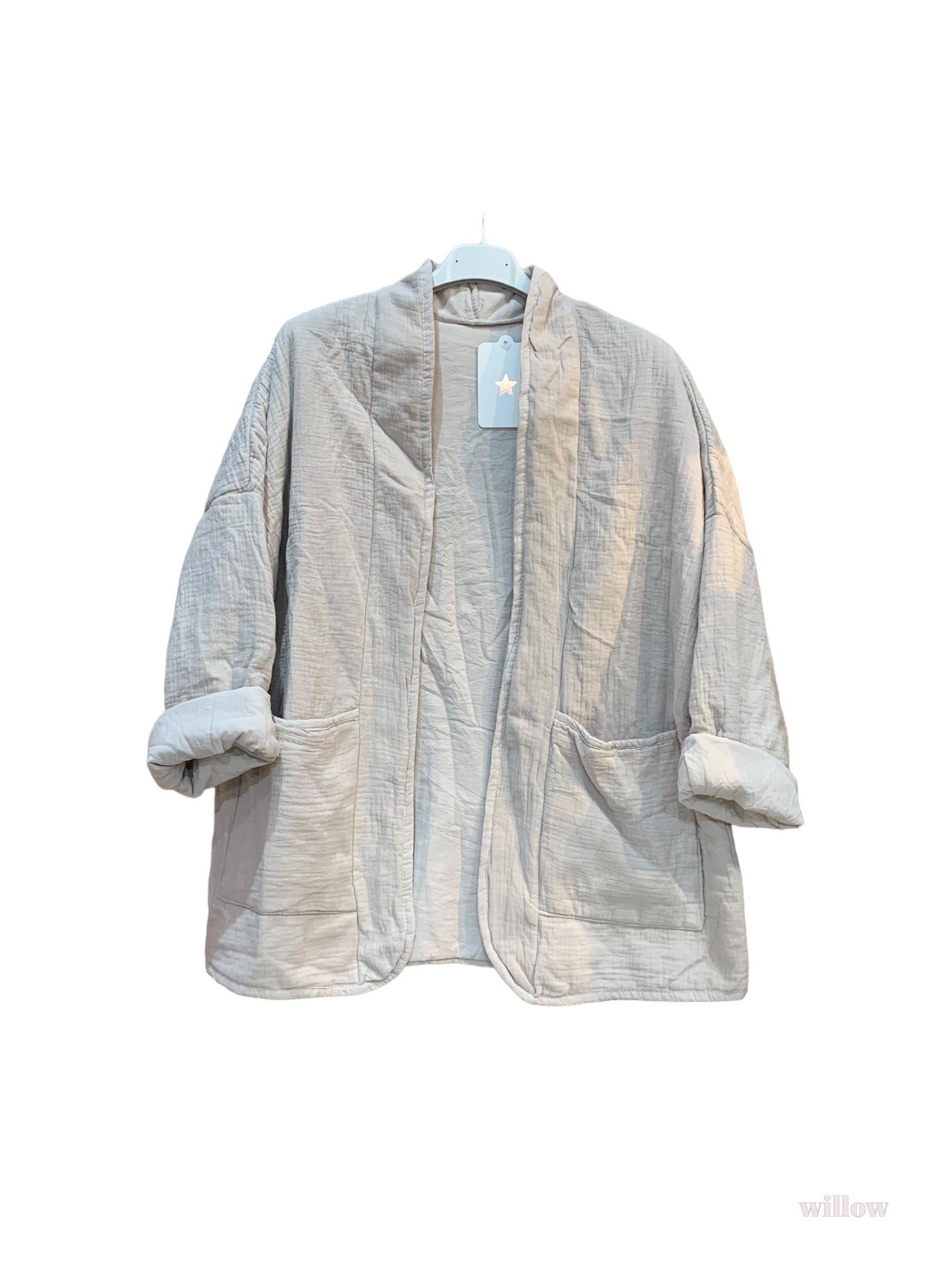 Moonsun – Großhandel Jacke – Damen – Sommerjacke aus Baumwoll-Gaze mit lockerer Passform4