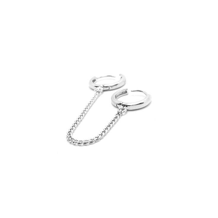 KIKICHIC – Großhandel Huggie-Ohrring – Silber Handschellen Kette Huggies Hoops4
