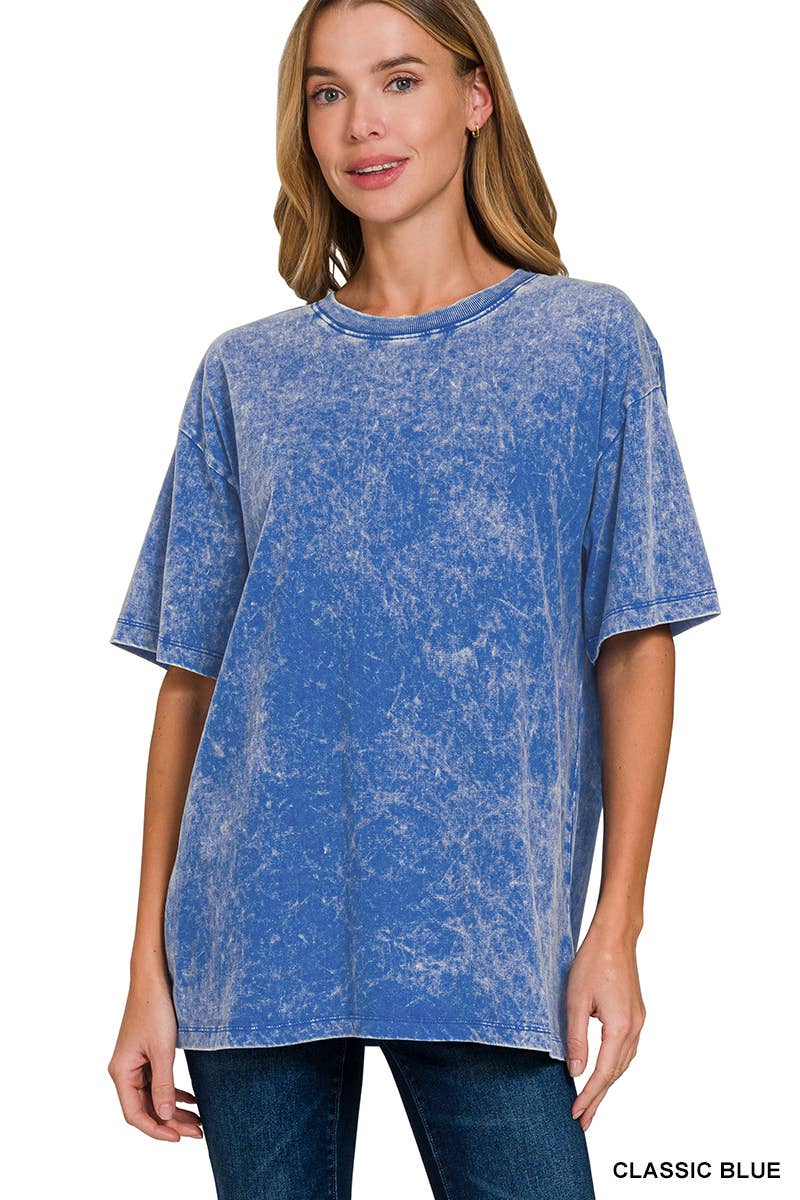 42POPS – wholesale T-shirt – women's – "._ SI-25351 Vintage Washed Short Sleeve Top As shown36