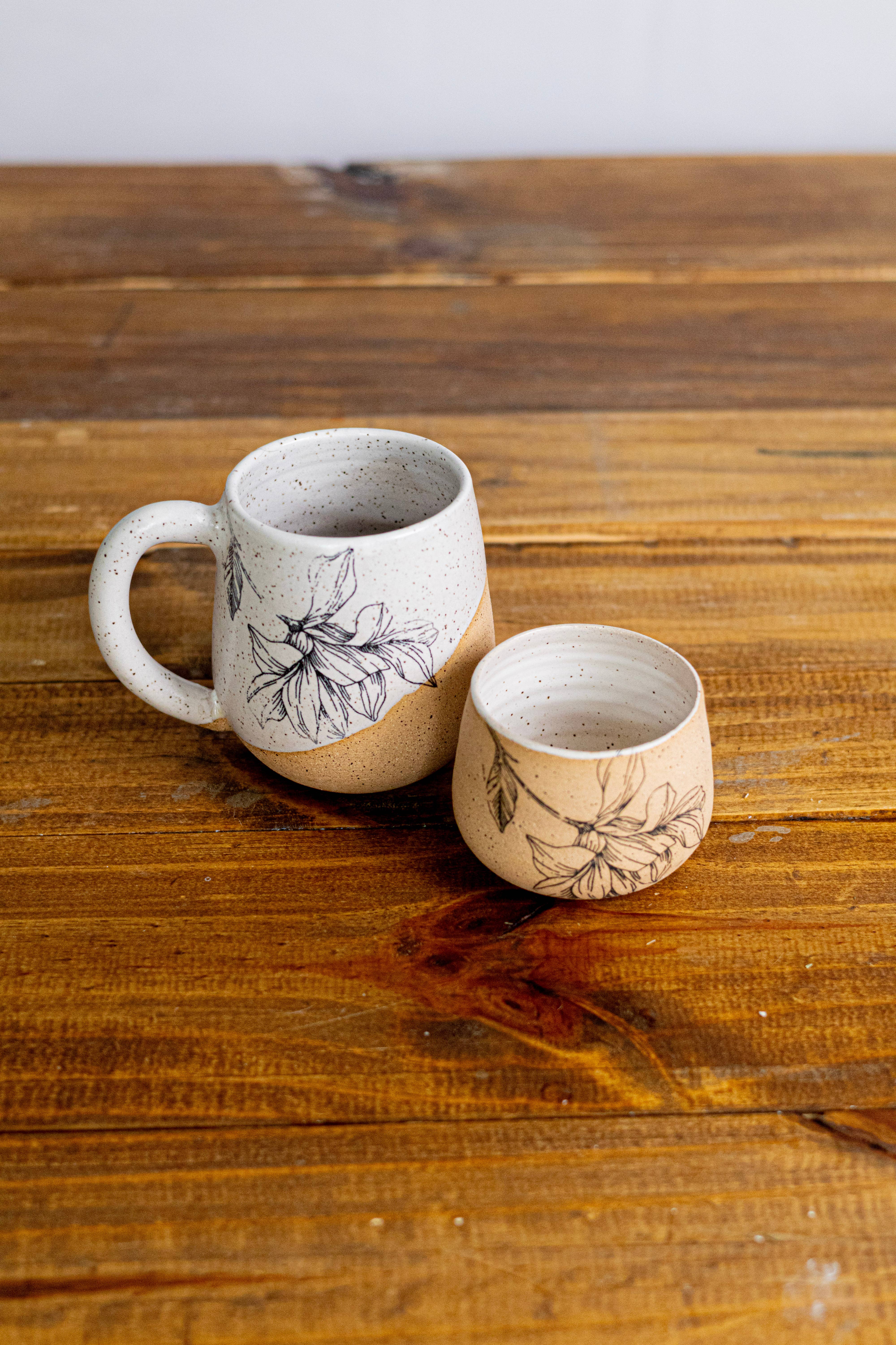 Hands On Ceramics - Wholesale Coffee Mug -  Handmade Ceramic Flower Mug - Coffee Mug4