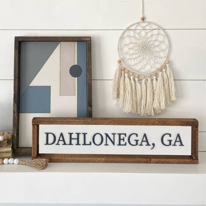 Pine Designs - Wholesale Sign - 24x6 "Any" City Sign - City, State Name Sign4