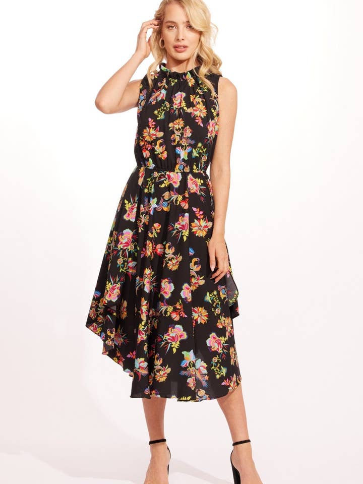 Shentel Dress - Midnight Floral for wholesale by Eva Franco