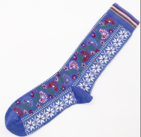 Scandinavian Specialties - Vente Chaussettes – femme - Chaussettes ras du cou Ozone à rubans floraux pour femmes5