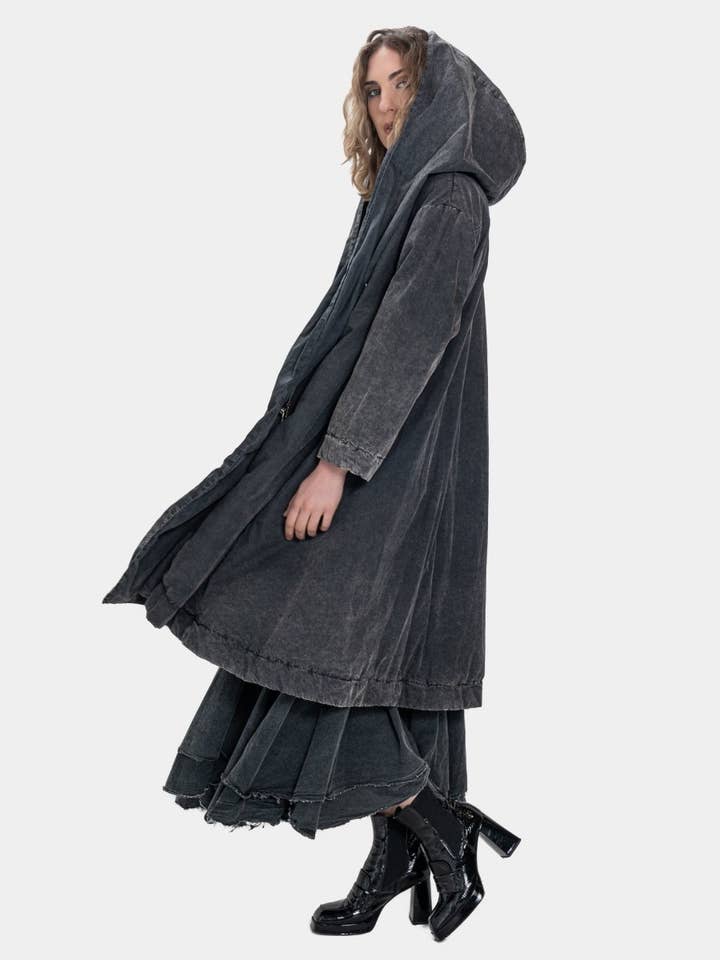 Baci & Amici Fashion - US Continental - Wholesale Coat - Women's - Zip Up Hooded Swing Coat12