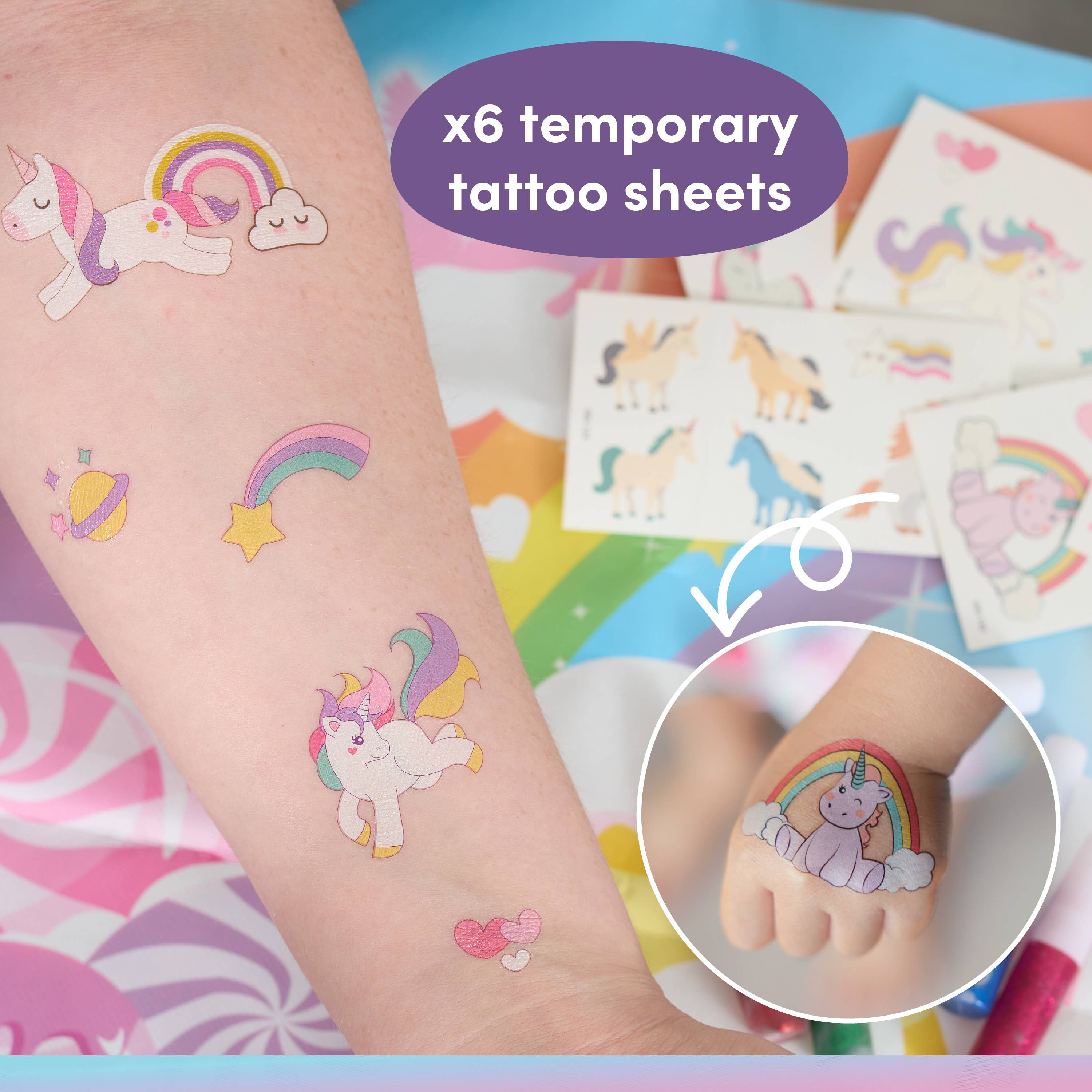 The Twiddlers – Kit de artesanato DIY - Criança por atacado – Kit de Pintura para Criar seu Próprio Unicórnio com Glitter Colorido e Adesivos8