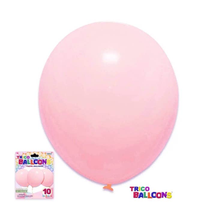 12" Pink Latex Balloon - 10 count for wholesale by Party Expo, LLC