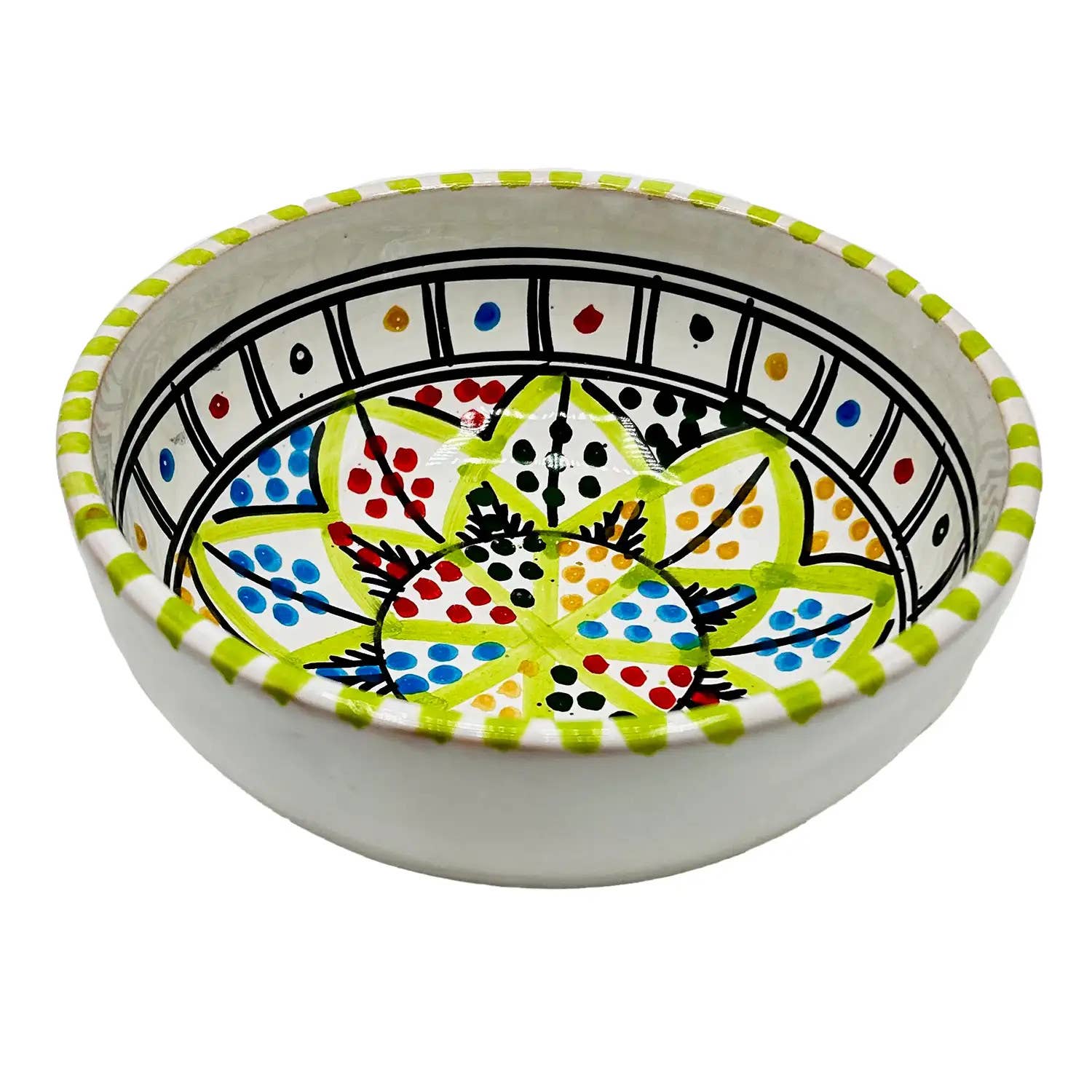 Etnico del Mondo - Vendita all'ingrosso Ciotole/Piatti decorativi - Ciotola Ceramica Tunisina Decorata Diametro 15 cm #41