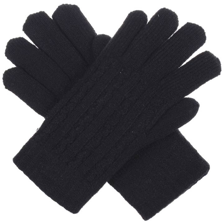 JG702BK - One Dozen Ladies Solid Lining Knit Gloves for wholesale by Jasper Trading LLC
