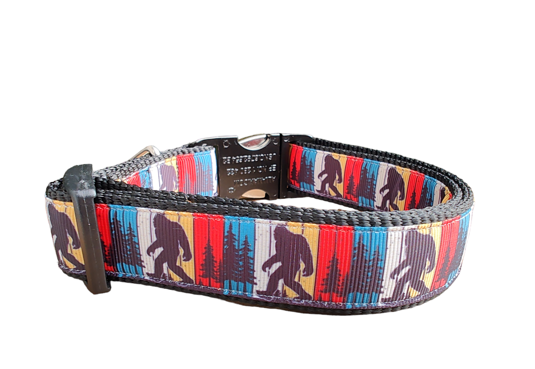 Doot's Pet - Collars For A Cause - Wholesale Pet Collar - Dog - Bigfoot Sasquatch Black Nylon Dog Collar MD, LG, XL, Leash1