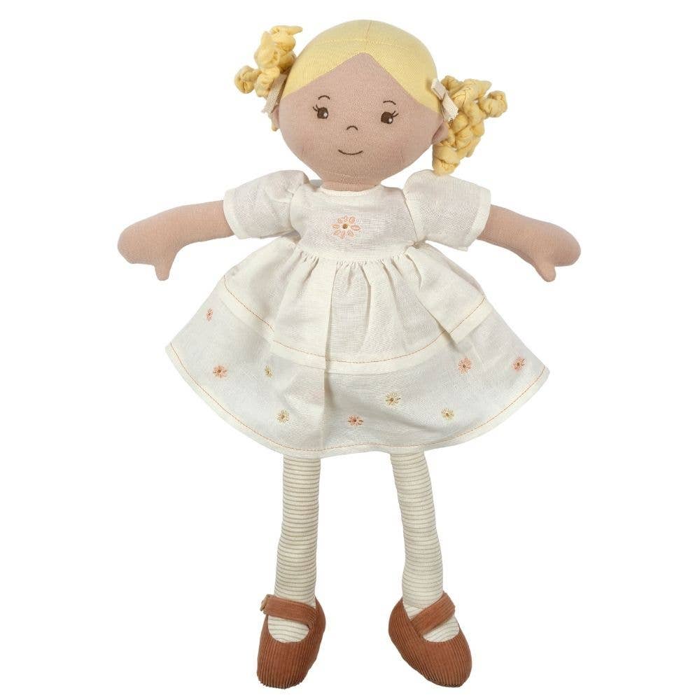 Tikiri Toys LLC - Wholesale Doll - Kids - Priscy Blonde Haired Doll in White Linen Dress/Display Box2