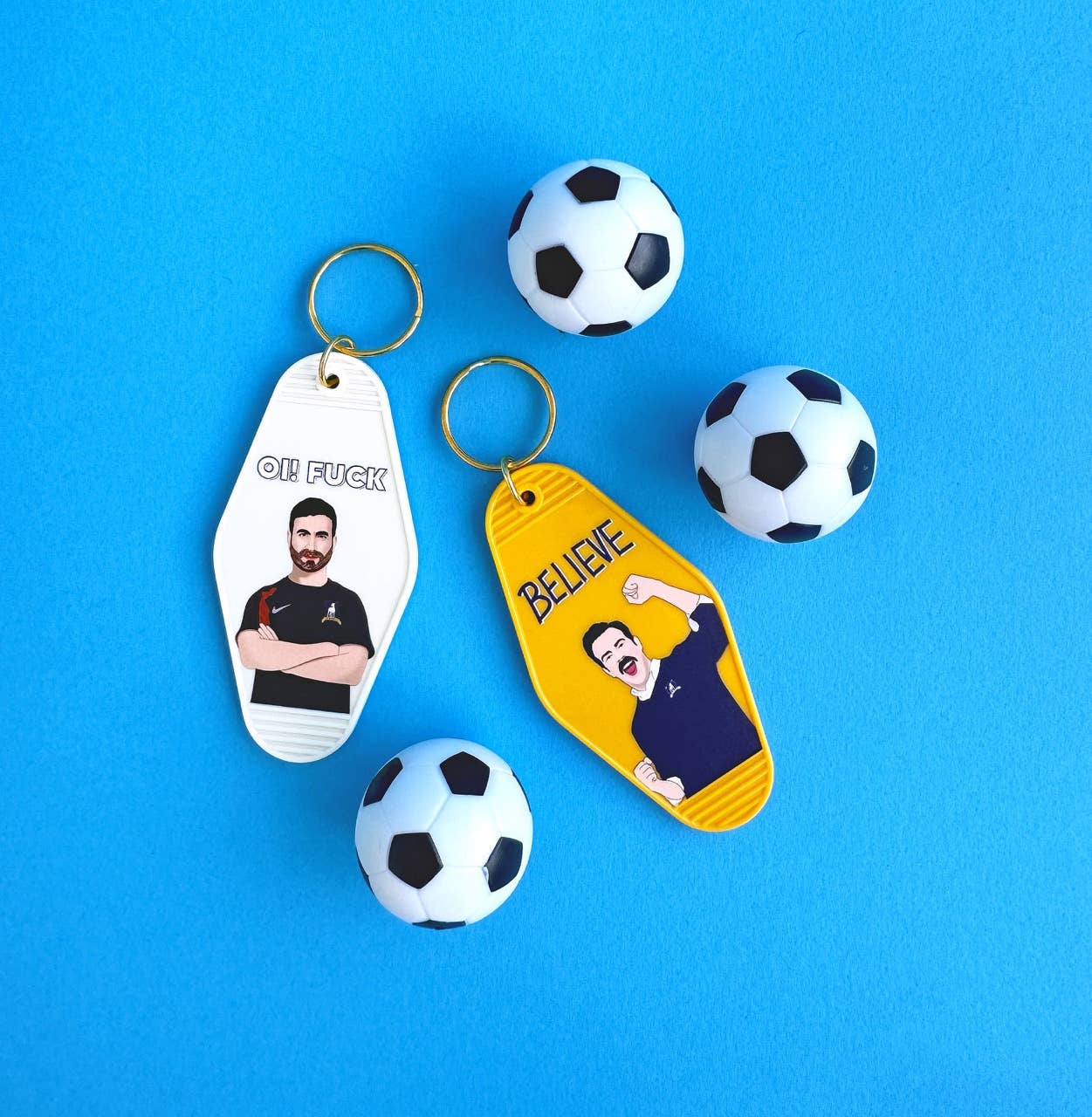 Shop Trimmings - Wholesale Keychain - Unisex - Roy Kent Oi Fuck Ted Lasso Motel Keychain1