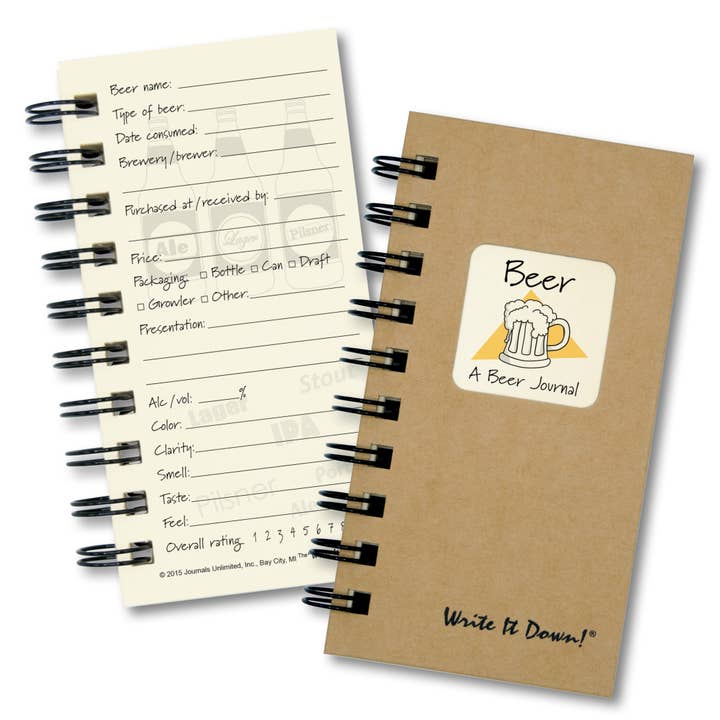 Mini - Beer Journal (Kraft) for wholesale by Journals Unlimited