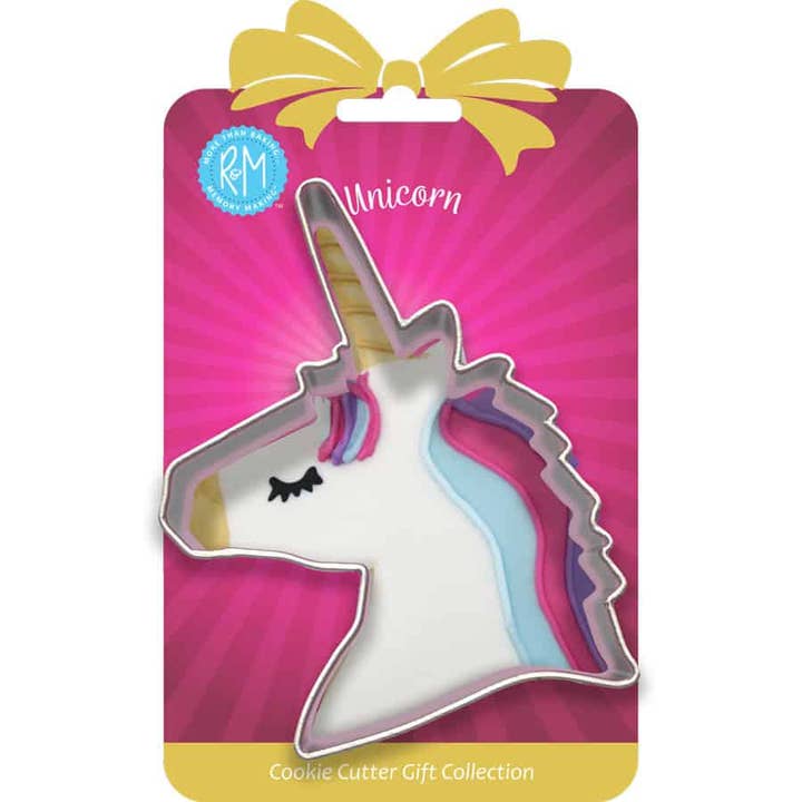 Unicorn Cookie Cutter 4.25" Carded for wholesale by R&M International