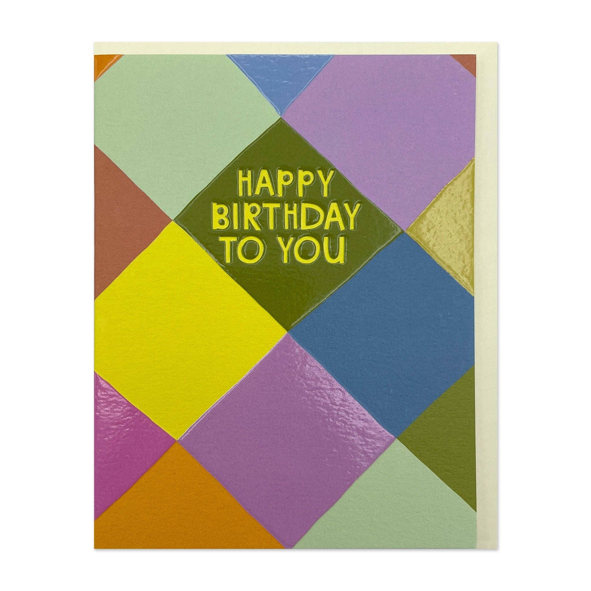 Raspberry Blossom – wholesale Birthday card – Happy Birthday To You Harlequin (LIJ01)0